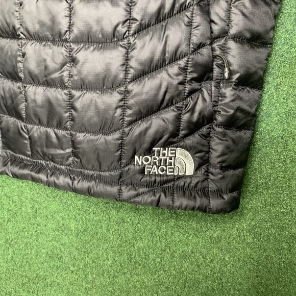 Sz L The North Face Thermoball Puffer Vest Men's Silver Black Lightweight LOGO - Picture 3 of 9